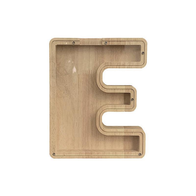 Wooden Piggy Bank Funny Letter or Guitar Coin Saving Money Box A–Z Gift Idea - P 10