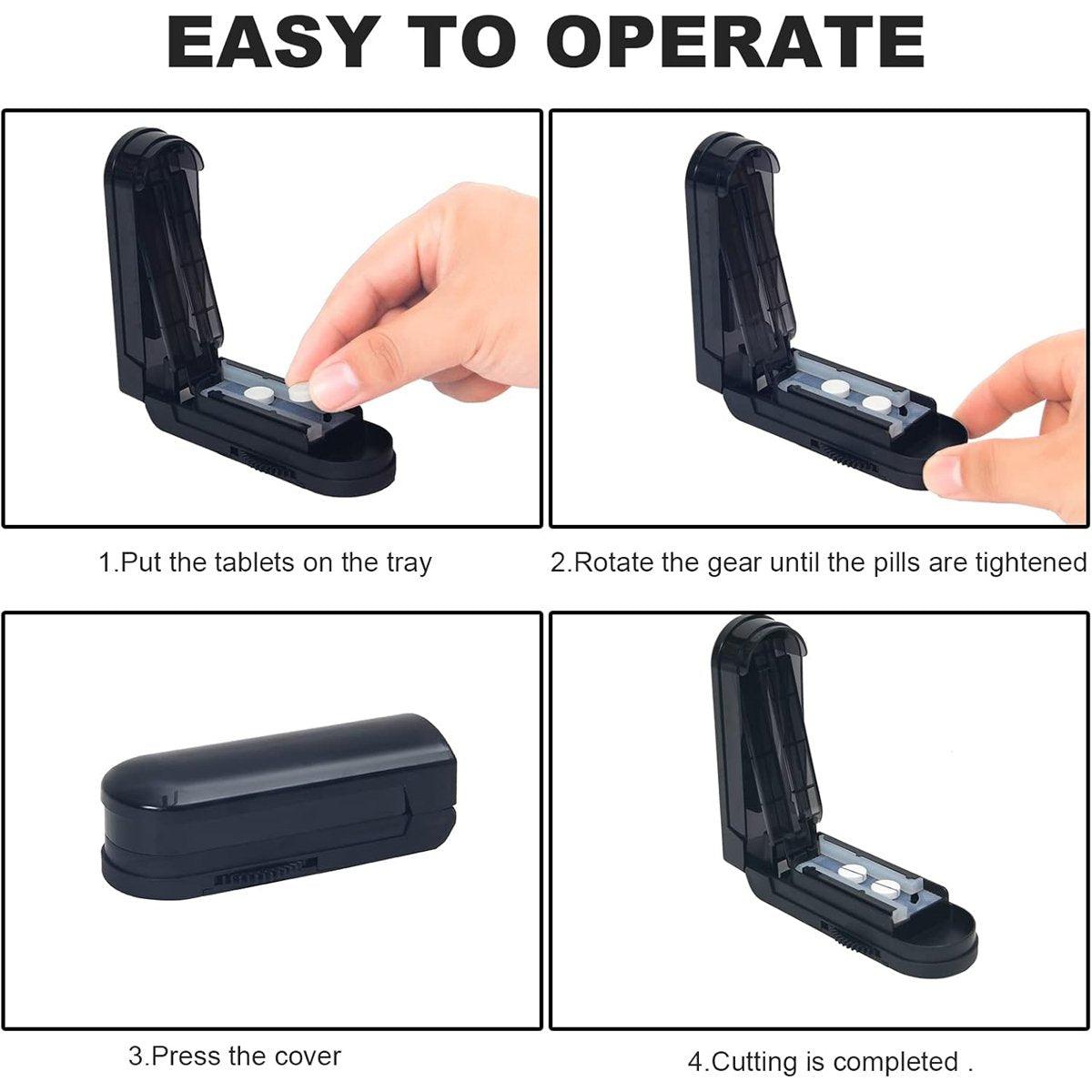 Pill Slicer Cutter Tablet Splitter Portable Pill Divider Medication Organizer 5