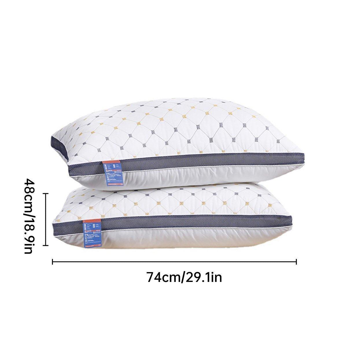 1/2PCS Hotel Style Polyester Fibre Pillow Washable High Rebound Support - 700g 3
