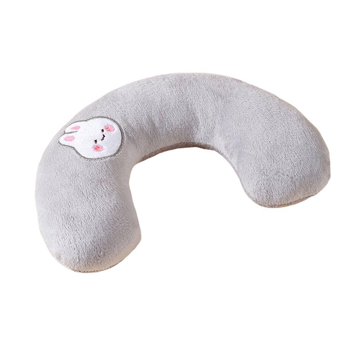 Dog Pet U Shaped Pillow Cartoon Breathable Cat Sleeping Cushion for All Seasons - Grey 7