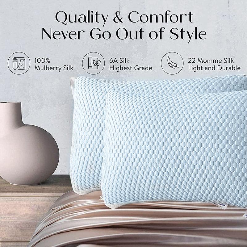 2pcs Breathable Pillow Set for Summer Comfort Soft for Home Use Sleeping Support 4