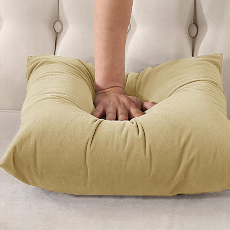 40x40cm Multicoloured Plain Solid Colour Cushion Cover Covers Decorative Pillow Case - Light Coffee 3