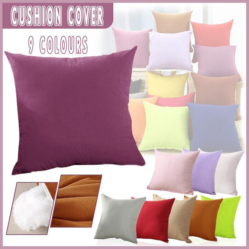 50cm*50cm Multicoloured Plain Solid Colour Cushion Cover Decorative Pillow Case - Light Coffee