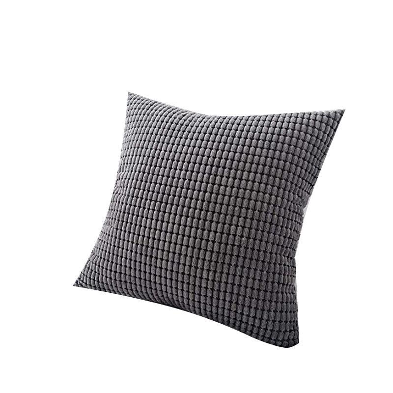 45X45 Plain Solid Colour Cushion Cover Decorative Pillow Case Home Multicoloured - Black 13
