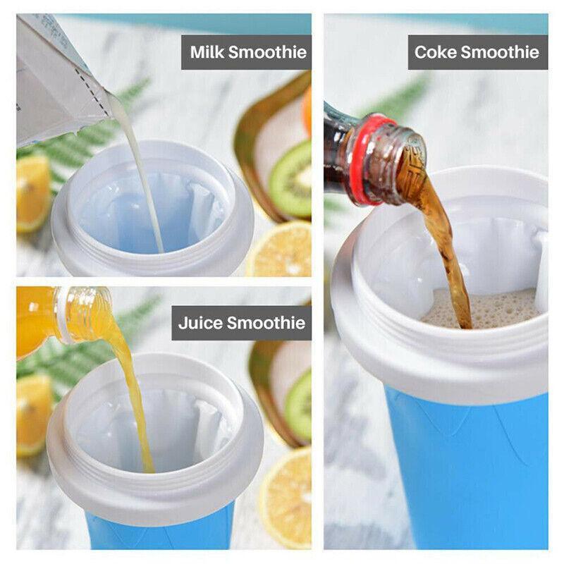 Slushie Maker Cup Quick Freeze Magic Squeeze Cup Milkshake Cup Ice Cream Maker - Green 3