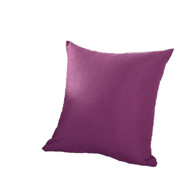 40x40cm Multicoloured Plain Solid Colour Cushion Cover Covers Decorative Pillow Case - Pink 7