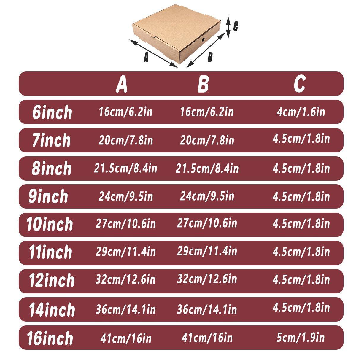 25pcs Break Resistant Pizza Boxes for Cooking Takeout and Food Delivery Needs - 10inch 3