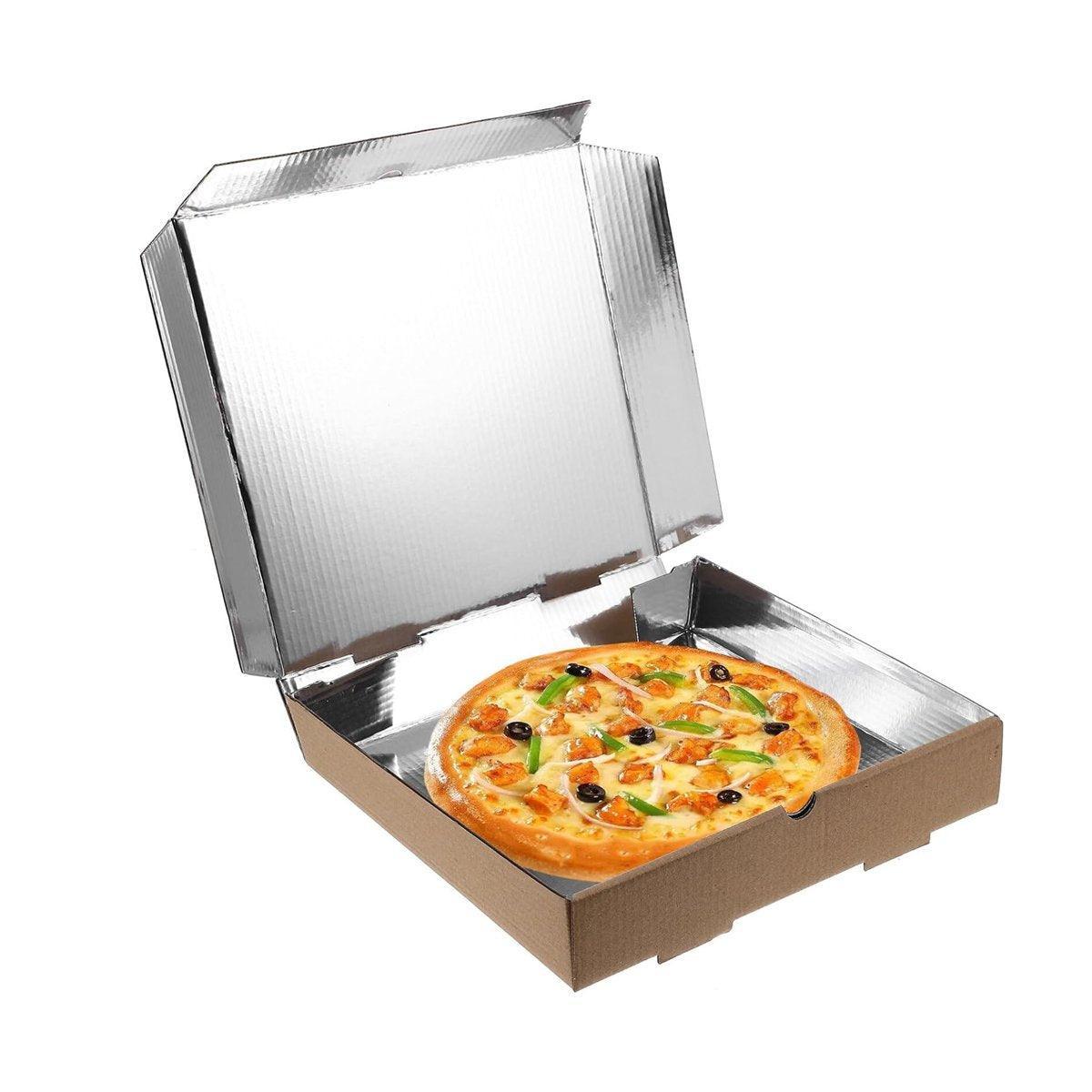 50pcs Aluminum Foil Pizza Packaging Paper Boxes Durable Food Storage Containers - 11inch 5