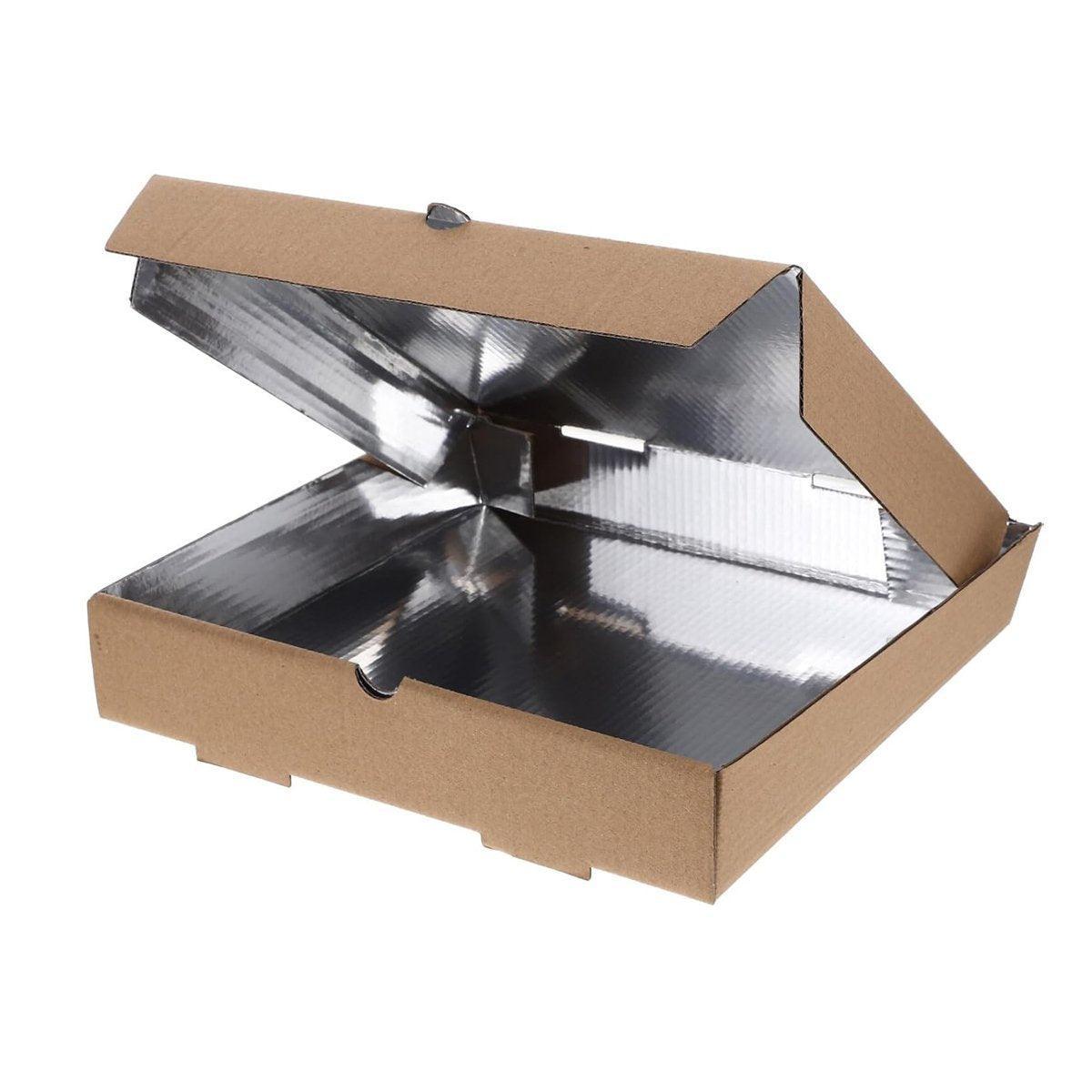 50pcs Aluminum Foil Pizza Packaging Paper Boxes Durable Food Storage Containers - 11inch 8