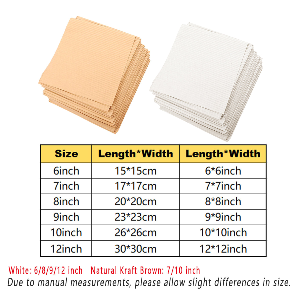 100PCS Pizza Box Pads Greaseproof Paper Food Liners Oil Resistant Pizza Mat - 10inch 3