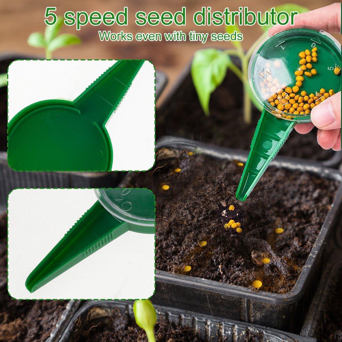 6PCS Garden Seeder Set Mini Seed Planting Tools Manual Seeder for Gardening - Red 5