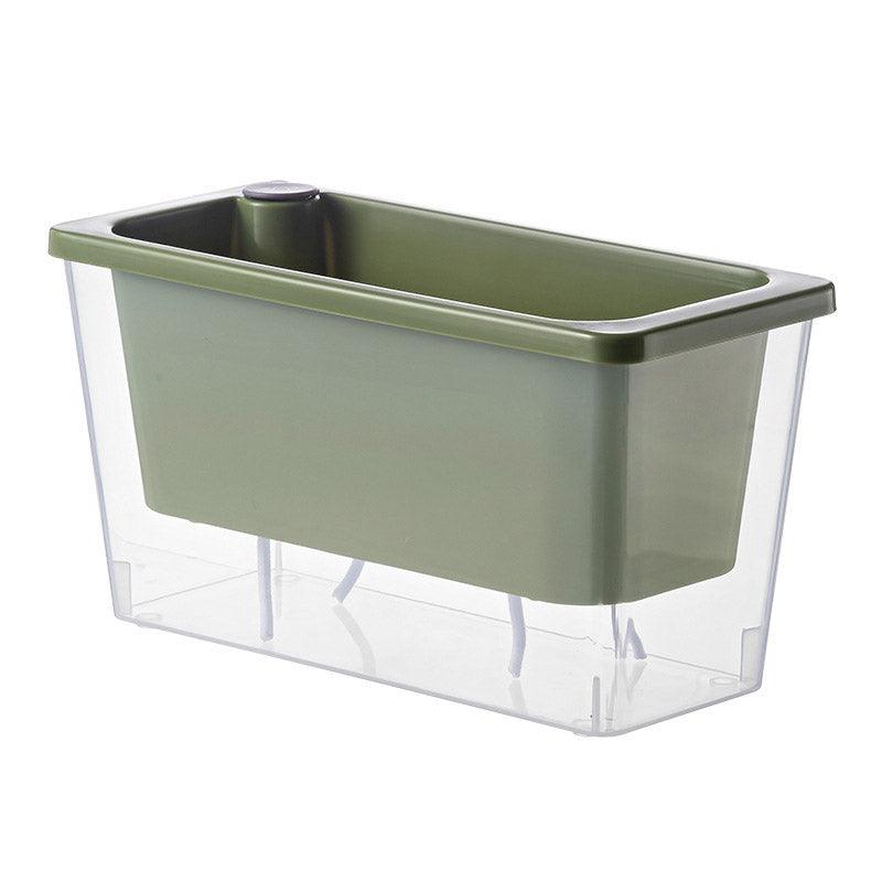 Balcony Vegetable Pot Planter Lazy Self Priming Flower Pot for Indoor Gardening - Green 8