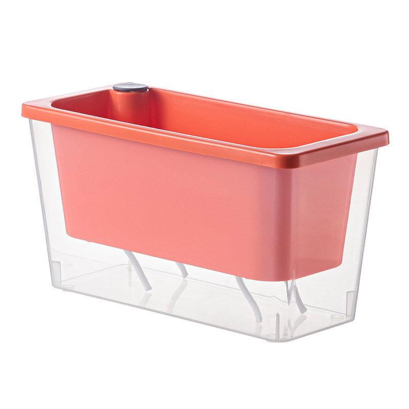 Balcony Vegetable Pot Planter Lazy Self Priming Flower Pot for Indoor Gardening - Pink 7