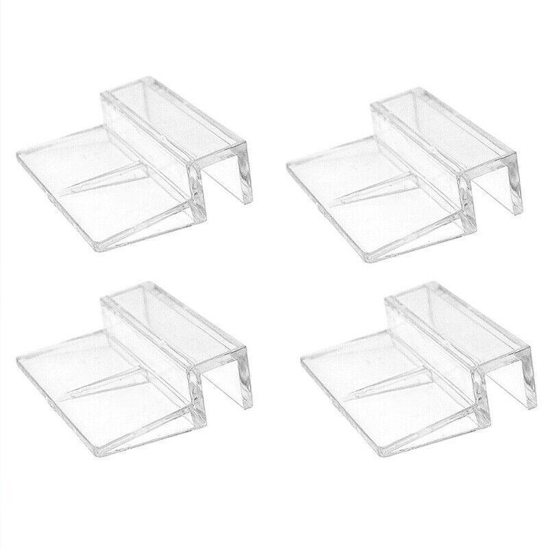 4Pcs Aquarium Fish Tank Glass Cover Support Holder Acrylic Clip Bracket 6/8/10/12mm - 10mm