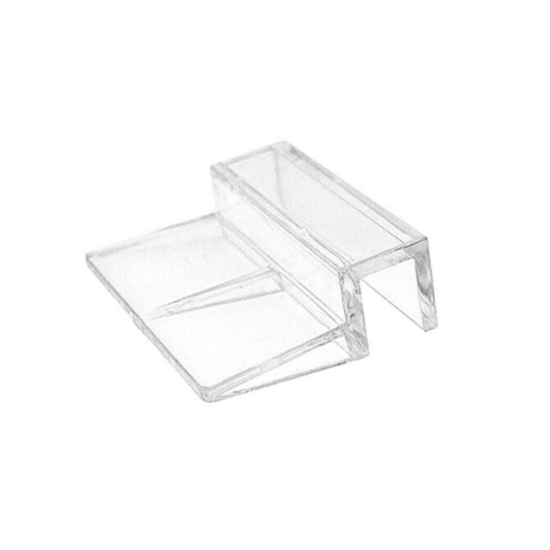 4Pcs Aquarium Fish Tank Glass Cover Support Holder Acrylic Clip Bracket 6/8/10/12mm - 10mm 6