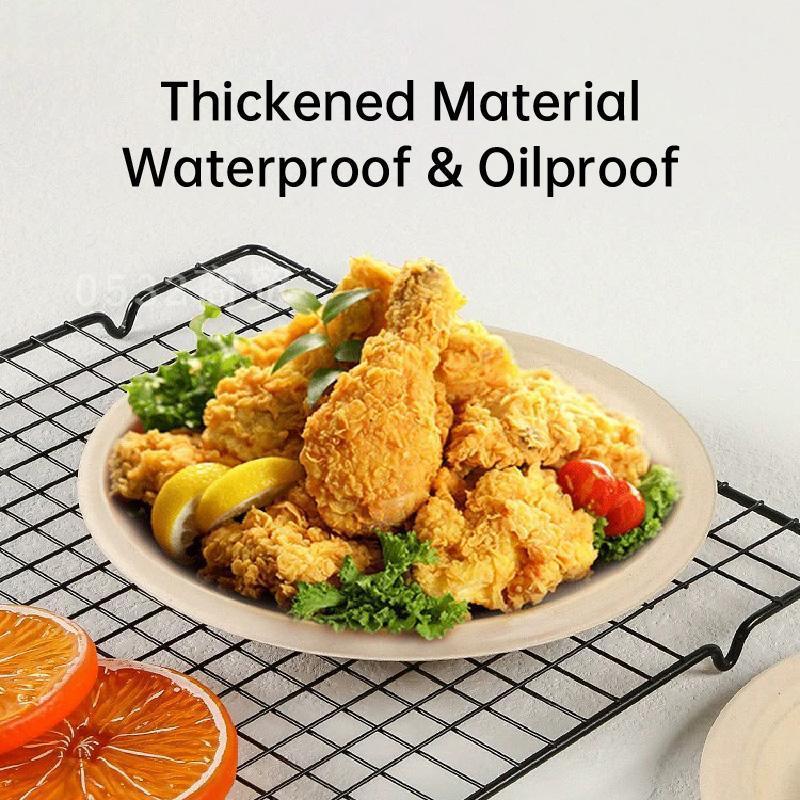 100x Biodegradable Sugarcane Paper Trays - Eco-Friendly & Durable for  Food - 9inches-100pcs 3