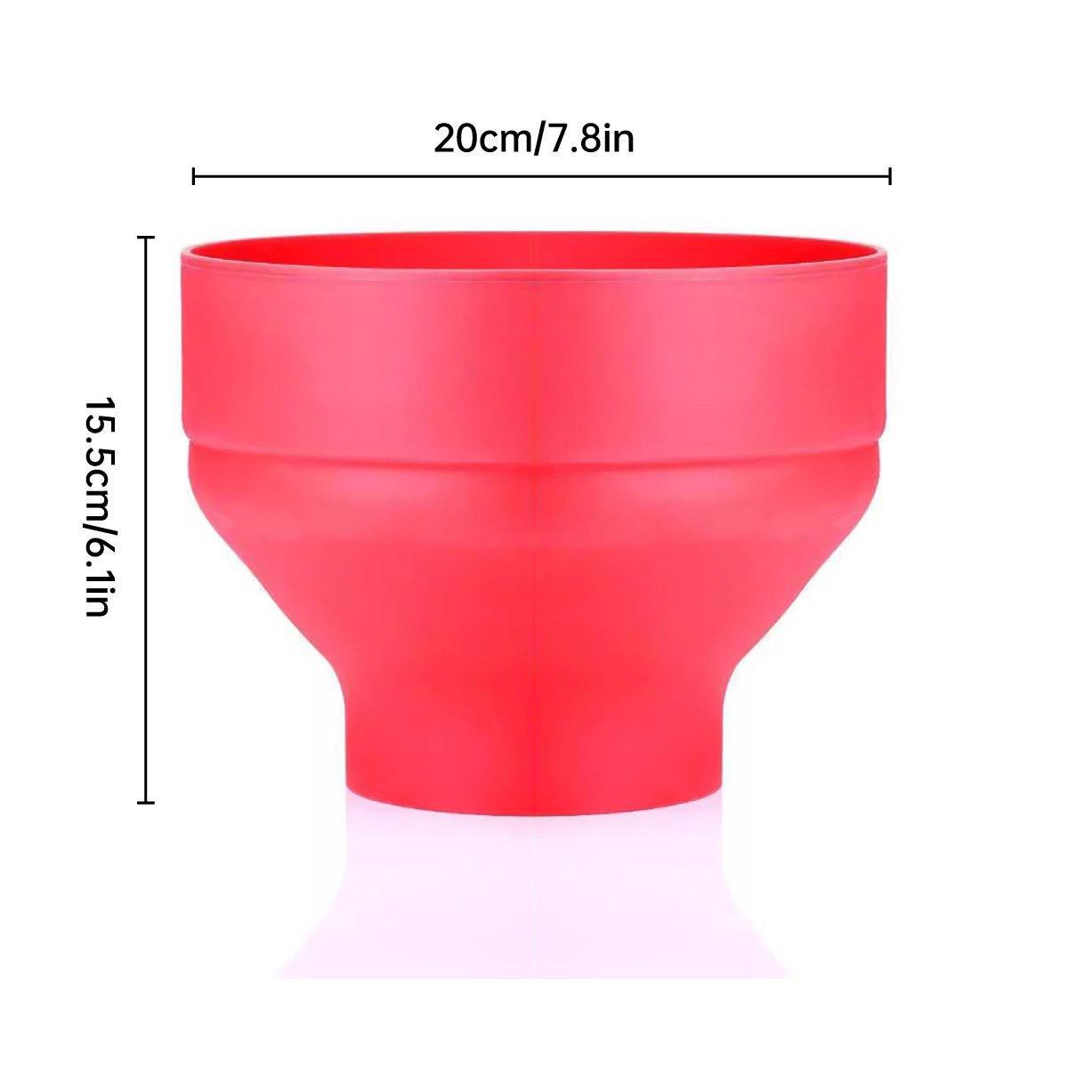 Foldable Silicone Microwave Popcorn Bucket High Temperature Resistant Bowl 3