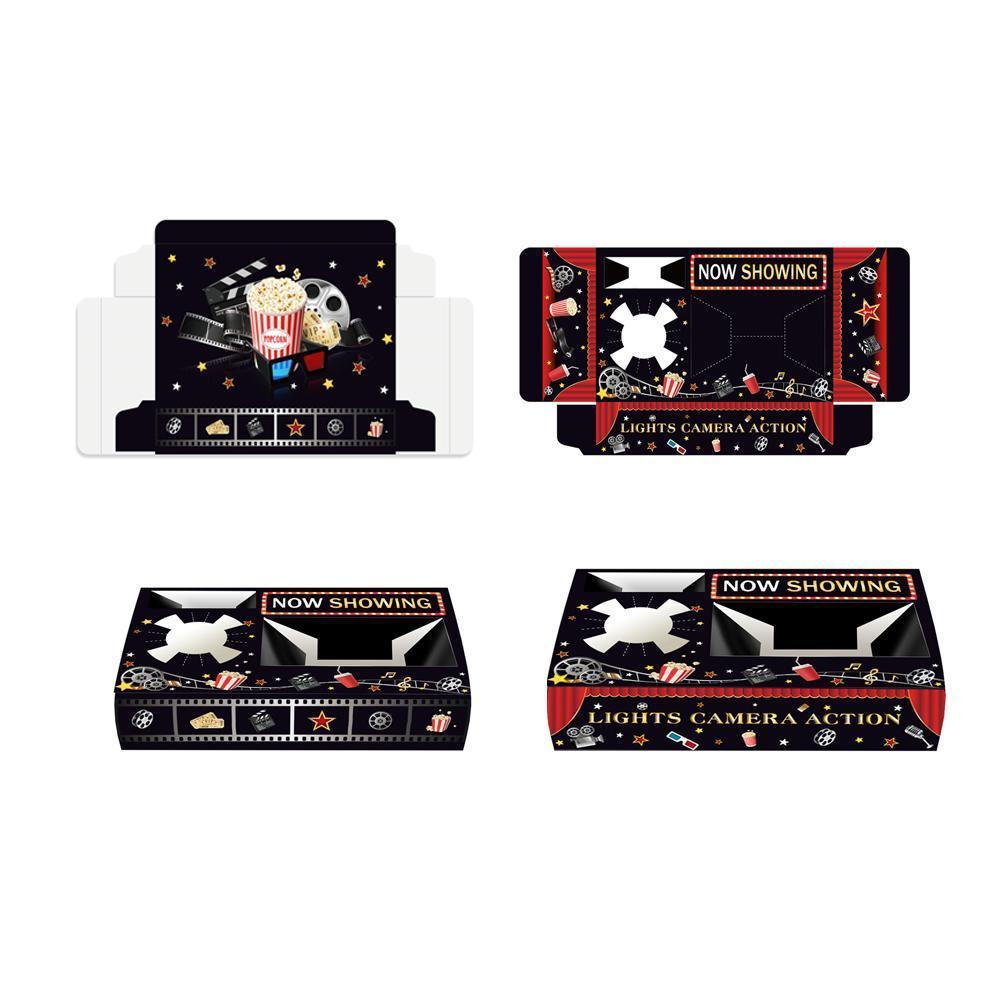 24 PCS Movie Night Snack Trays Popcorn Food Drink Holder Cinema Party Supplies - 24pcs-KY001 6