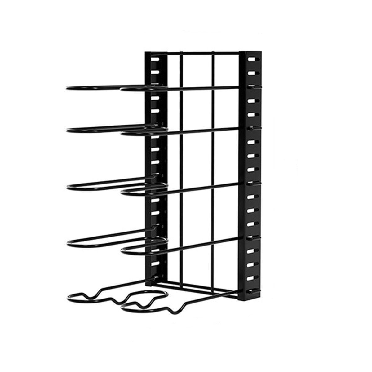Multi-Layer Vertical Pot Lid Storage Rack Folding Kitchen Countertop Organizer - 8th-Floor 6