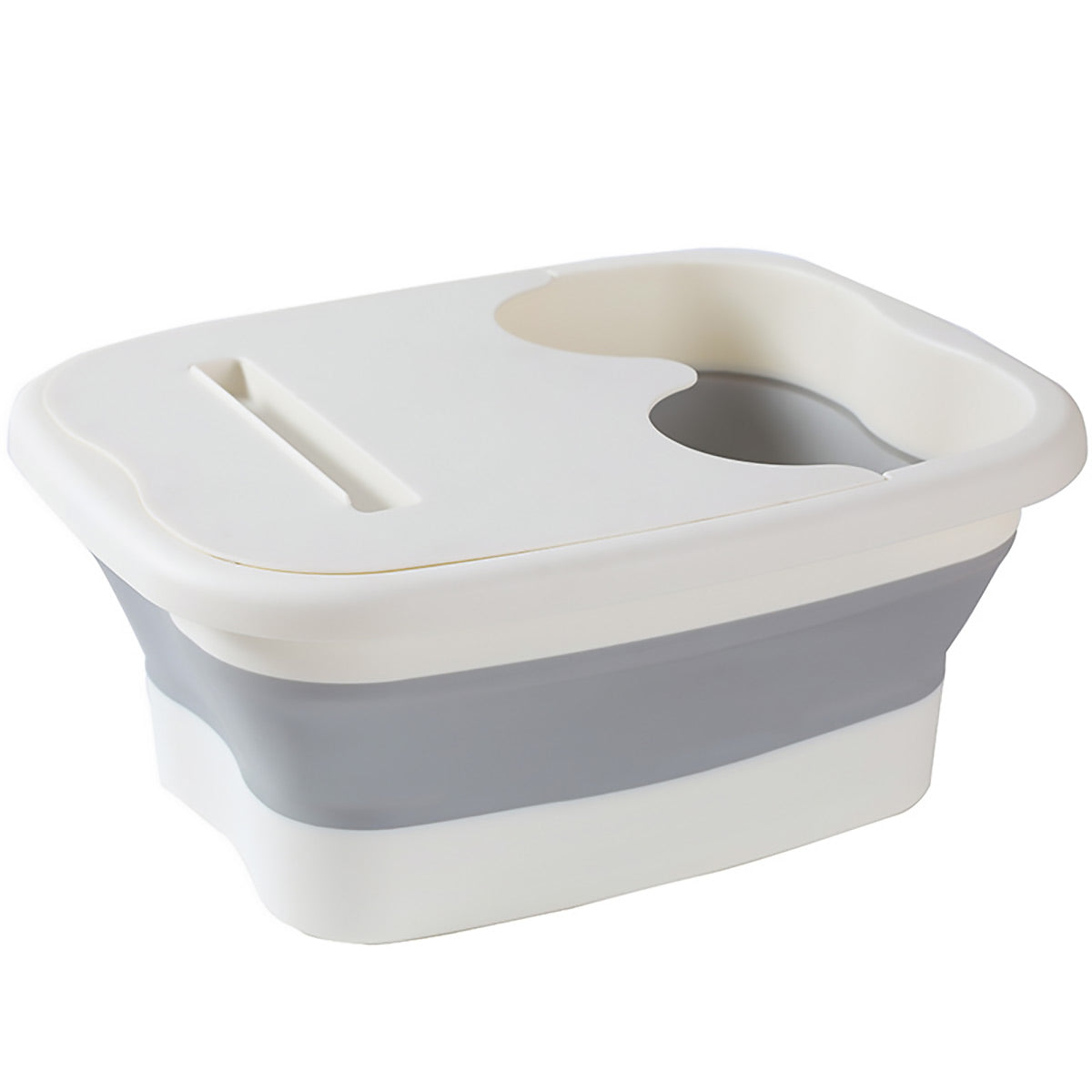 Foldable Foot Tub Portable Large Capacity Foot Basin for Home Bathroom Spa and Travel - White 6