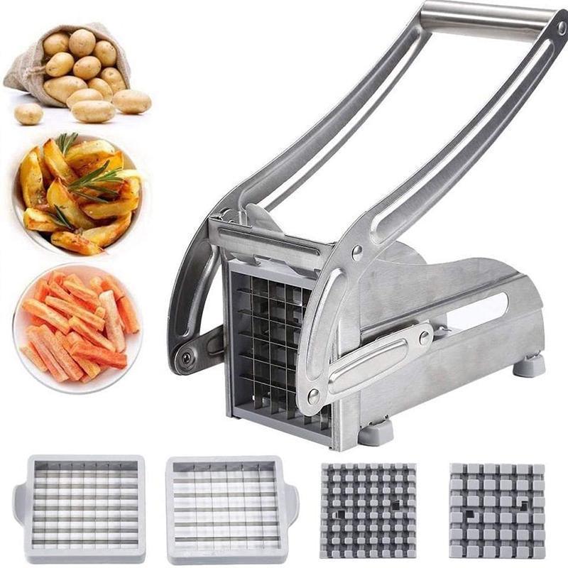 Chip Potato Chipper Maker French Fries Dicer Slicer Chopper Cutter and 2 Blades 5