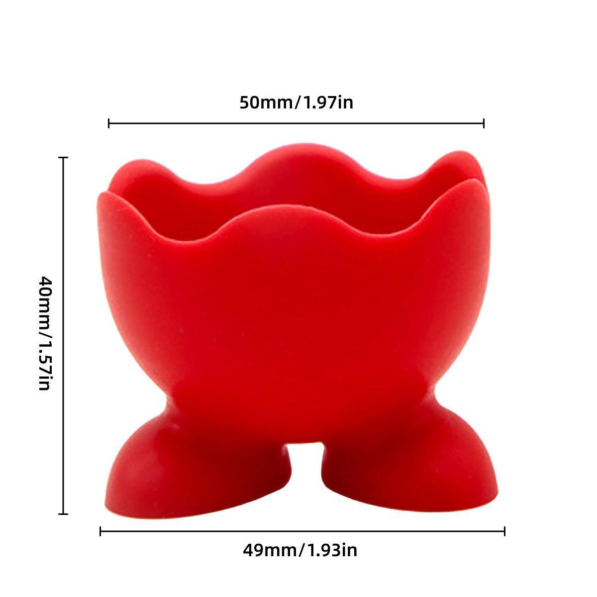 7PCS Breakfast Serving Cups Holders Set Boiled Egg Kitchen Silicone Egg Cup 3