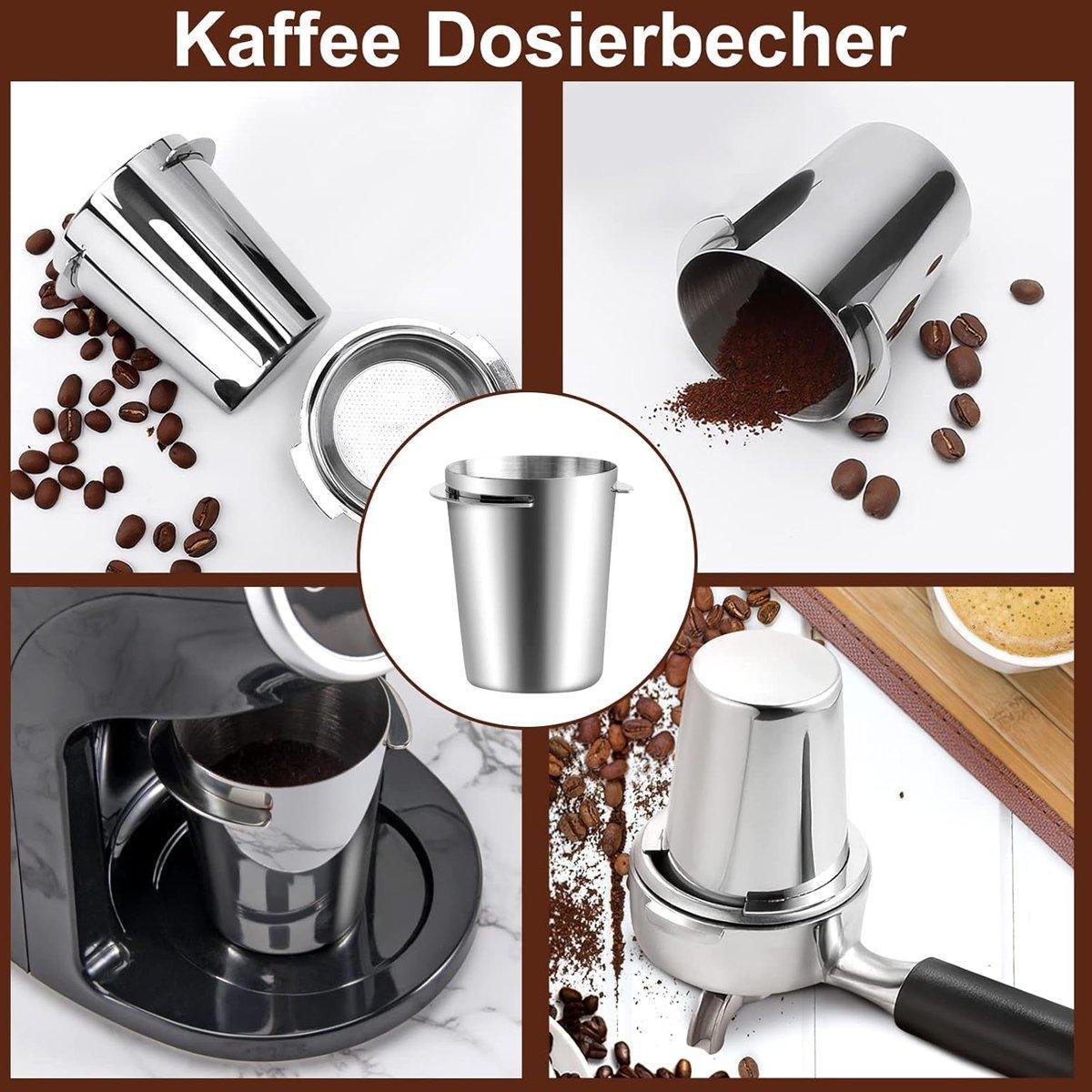 58mm Stainless Steel Coffee Catchers Coffee Maker Handle Accessories Durable Use - Black 4