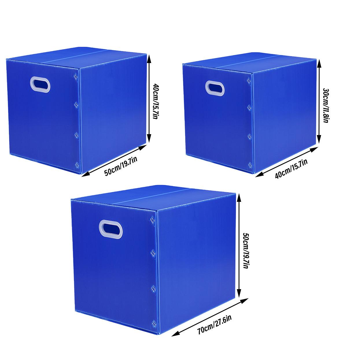 Large Capacity Waterproof Plastic Storage Box Foldable Moving Organizer Durable - 70x50x50cm 3