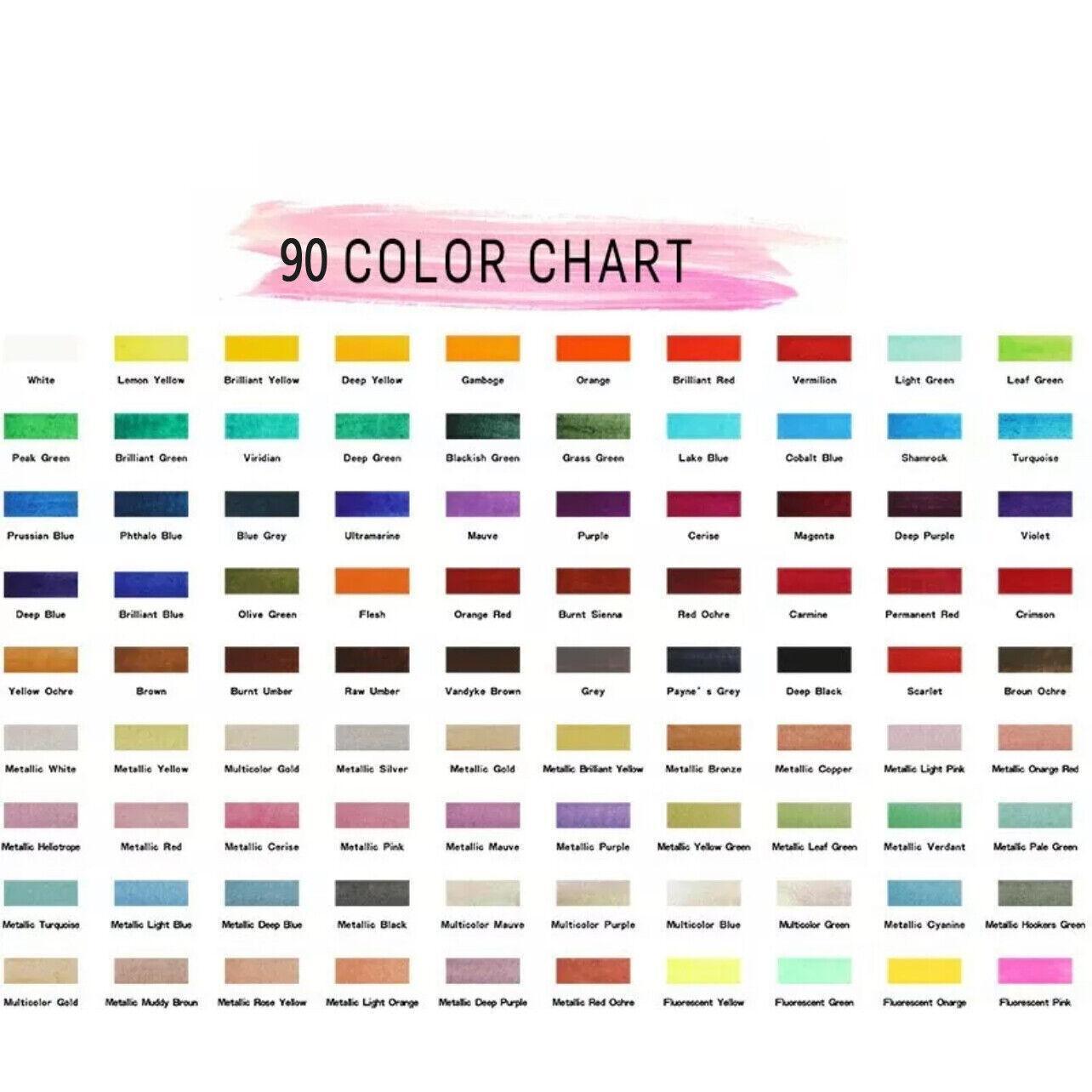 12-90 Watercolour Paint Set With Brush Painting Water Colour Kits - 50 Colours 5