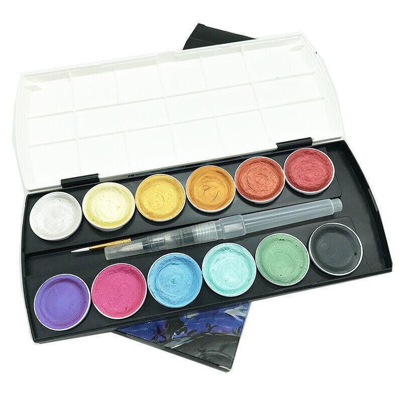 12-90 Watercolour Paint Set With Brush Painting Water Colour Kits - 50 Colours 6