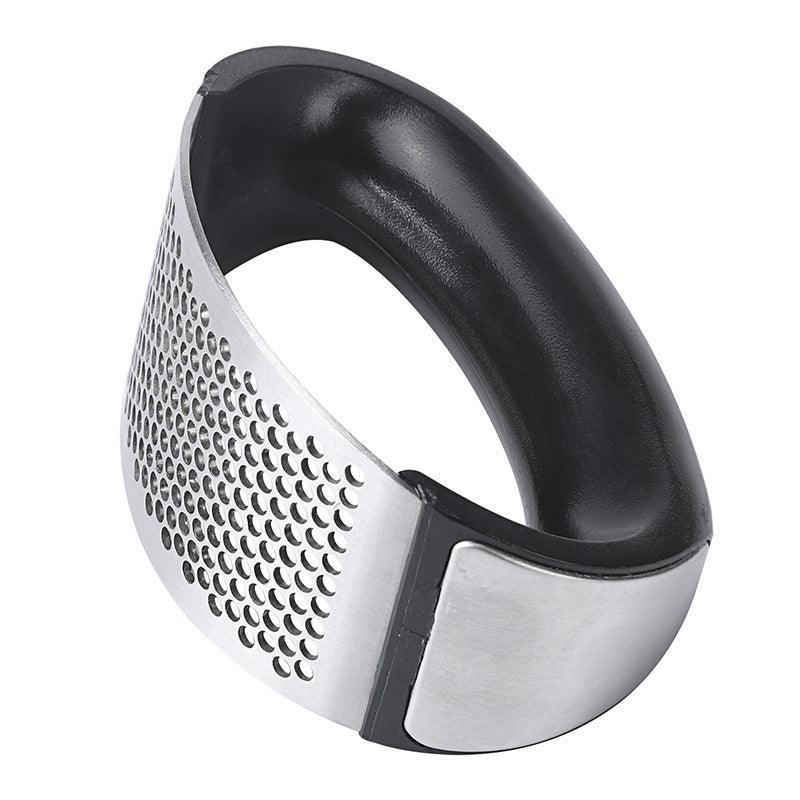 Stainless Steel Garlic Masher Press Crusher Squeezer Masher Kitchen Gadget Au - Black 6