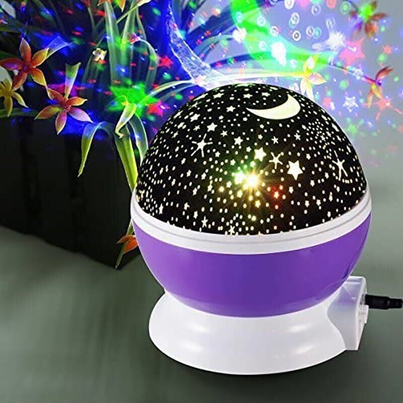 LED Night Star Galaxy Projector Rotating Lamp for Bedroom Ambience and Gift Use - Pink 3