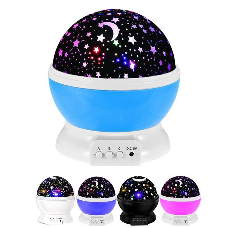LED Night Star Galaxy Projector Rotating Lamp for Bedroom Ambience and Gift Use - Purple