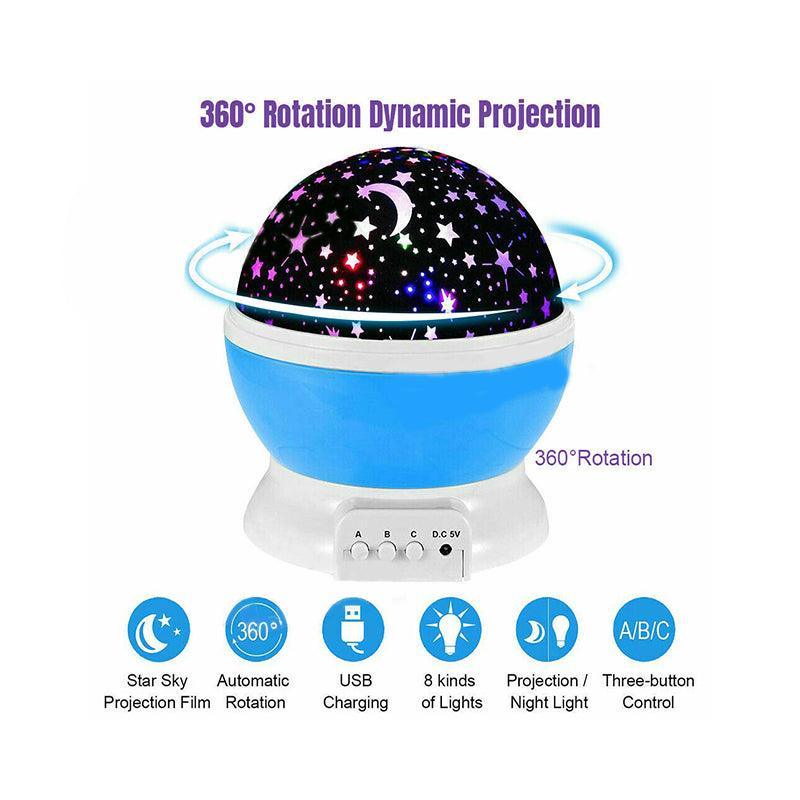 LED Night Star Galaxy Projector Rotating Lamp for Bedroom Ambience and Gift Use - Purple 5