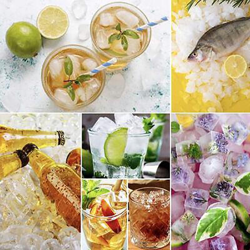 Large Ice Cube Tray Ball Maker Big Silicone Mold Sphere Whiskey Round Mould - Square 6 grid 5