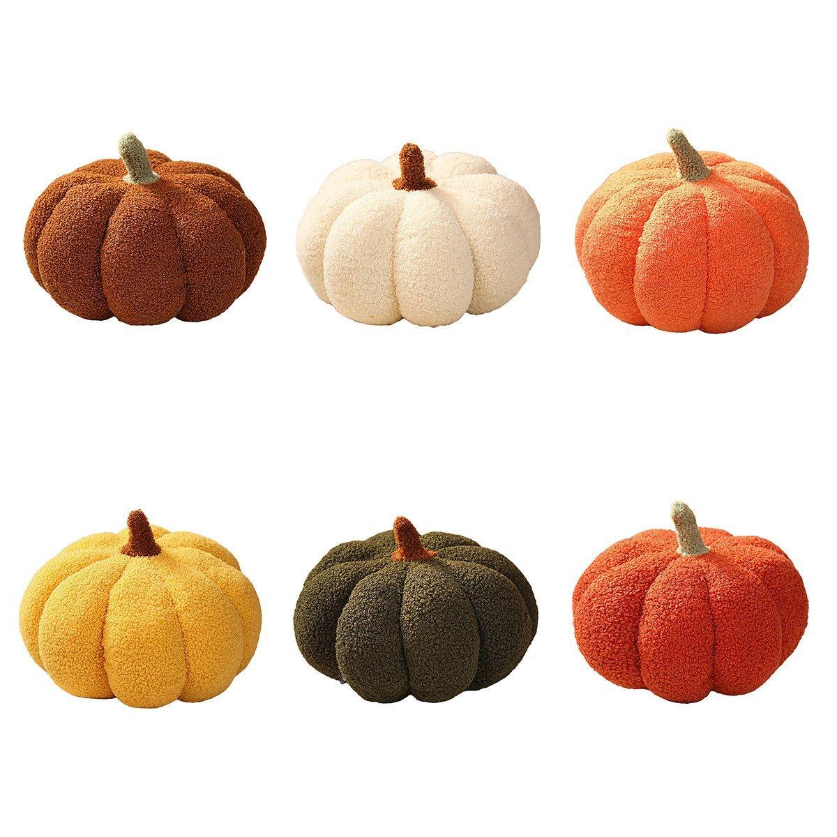 Soft Plush Pumpkin Pillow Cushion Sofa Living Room Bay Window Decor Indoor Toy - Red