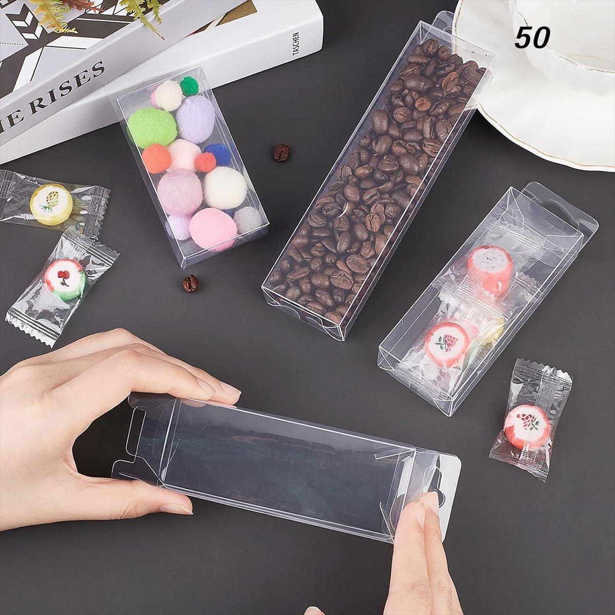 50pcs Transparent Gift Boxes with Hooks Clear Packaging Storage Containers - 10x3.2x17.5cm 5