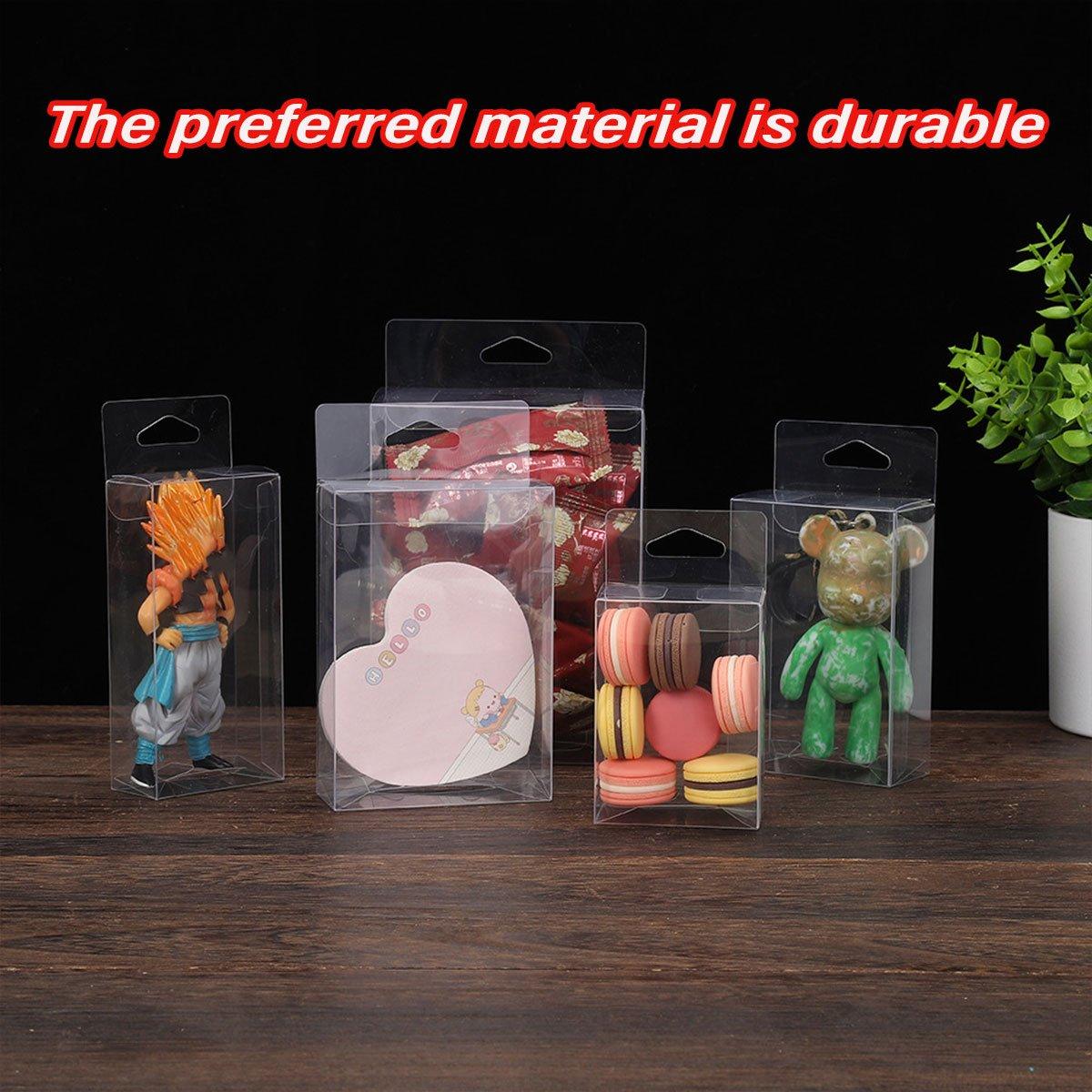 50pcs Transparent Gift Boxes with Hooks Clear Packaging Storage Containers - 9x5x12cm 4