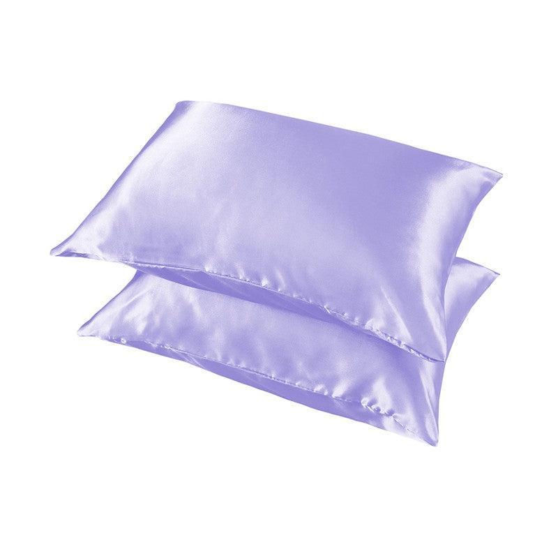 2X Satin Pillow Case Bedroom Pillowcase Cushion Covers Home Decor Luxury Slip - Light Blue 7