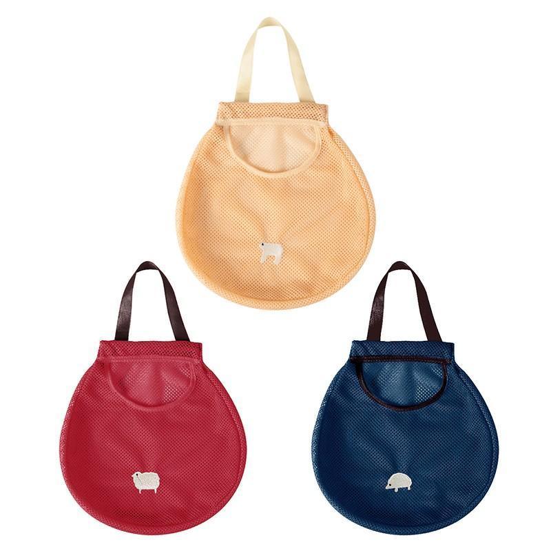 Vegetable Onion Potato Hanging Bag Kitchen Garlic Ginger Mesh Storage Bag - Dark Blue