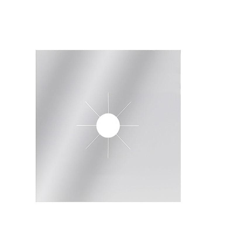 4 Pcs Reusable Stove Clean Mat Reusable Gas Oil Protector Liner Burner Cover Au - 4 PCS Silver 7