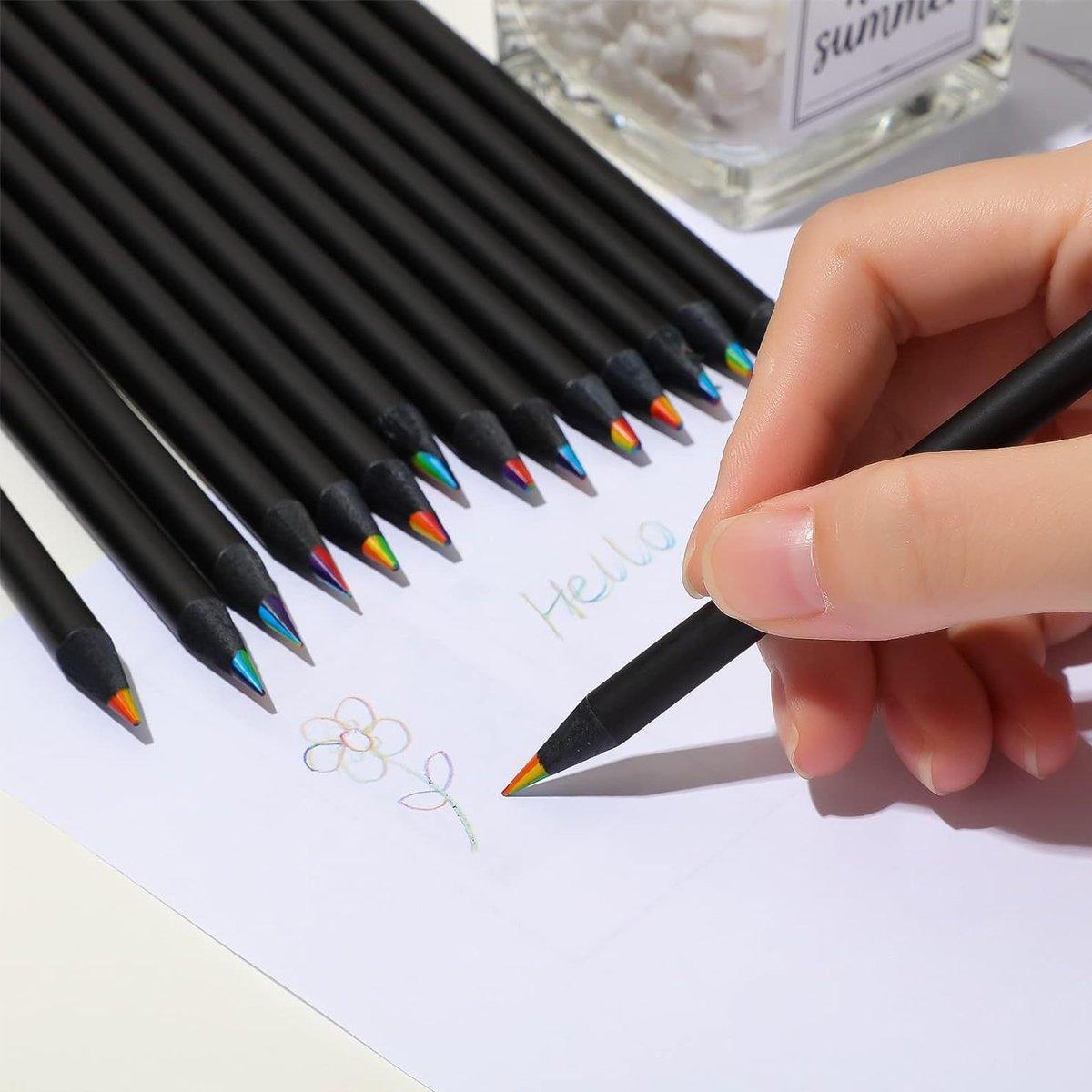 Rainbow Colour Pencils Multicolour Gradient Drawing Pencils for Students 3