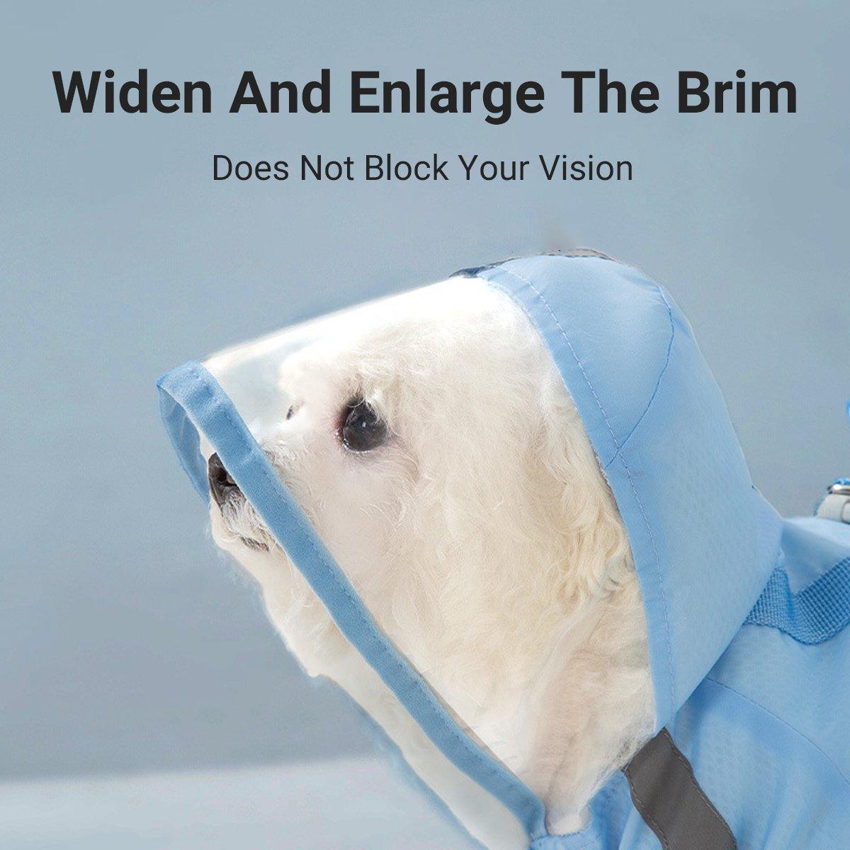 Waterproof Dog Raincoat with Feet Full Coverage Pet Rainy Clothes for Small Dogs - Blue - M 3