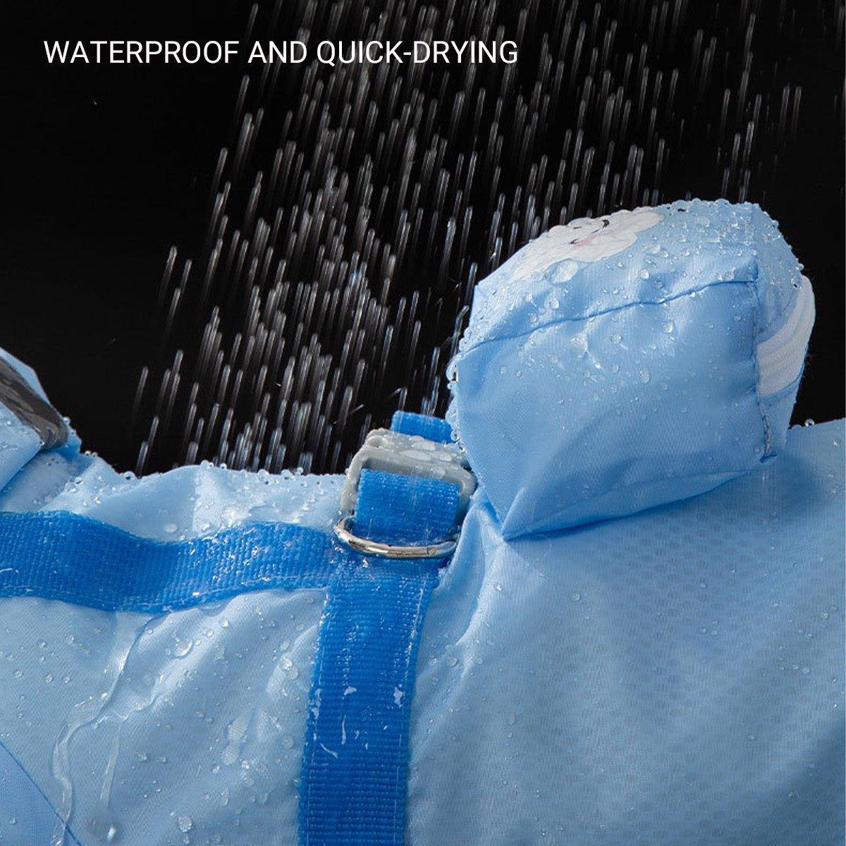 Waterproof Dog Raincoat with Feet Full Coverage Pet Rainy Clothes for Small Dogs - Blue - M 5