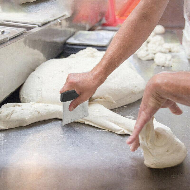 Dough Scraper Stainless Steel Bake Cake Slicer Pastry Cutter Multipurpose Bench - Rectangle 3