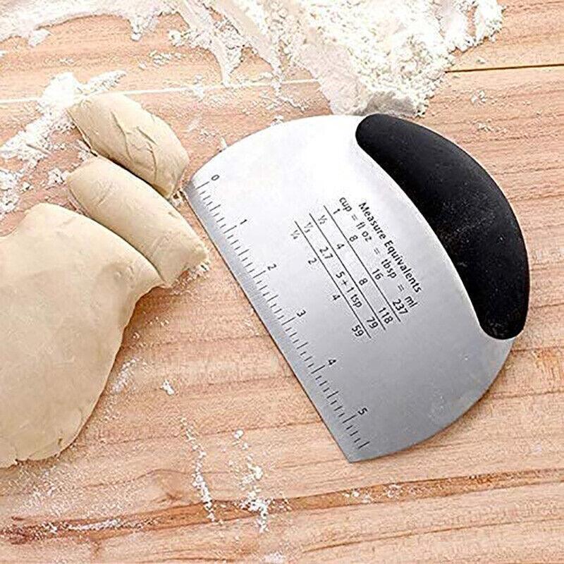 Dough Scraper Stainless Steel Bake Cake Slicer Pastry Cutter Multipurpose Bench - Rectangle 4