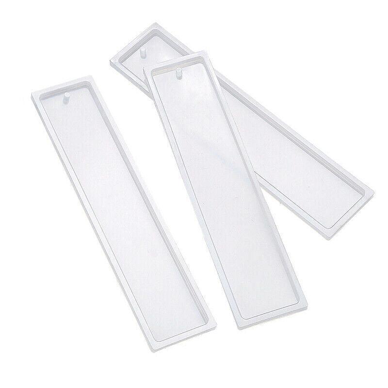 5PCS Silicone Bookmark Mould Rectangle Resin Craft Making Tool for DIY Projects
