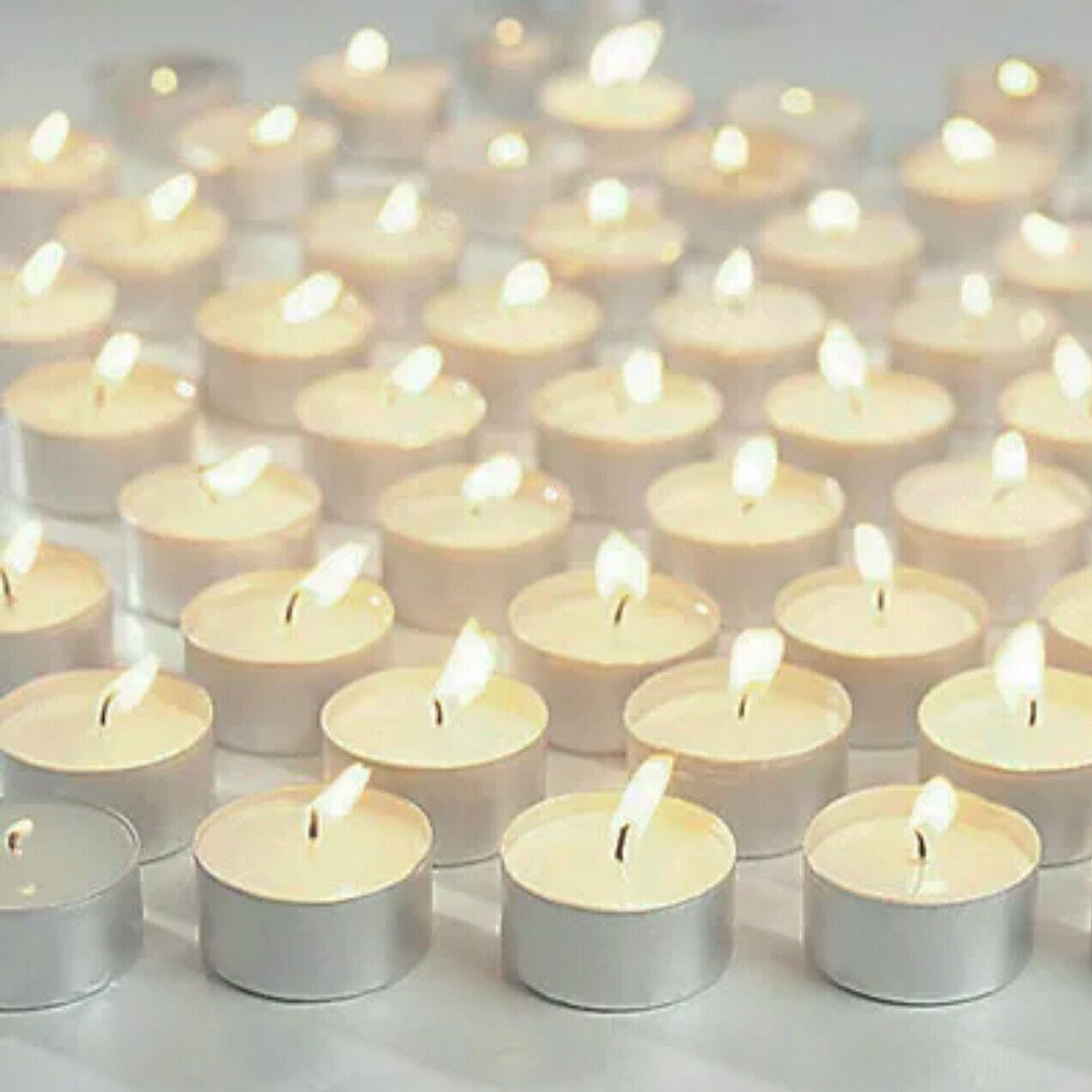Tealight Candles 10 or 50 Pack Unscented Long Burning for Wedding Party Decor - Red- 4 Hours50PCS 4
