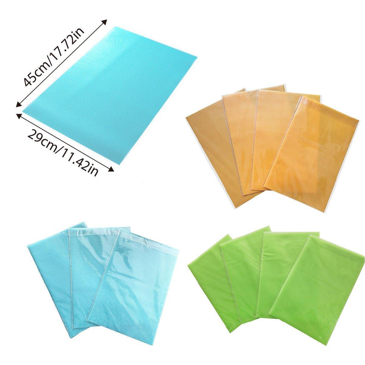 4PCS Cuttable Kitchen Anti-slip Mat Anti-fouling Refrigerator Drawer Liner Mat - Blue 3