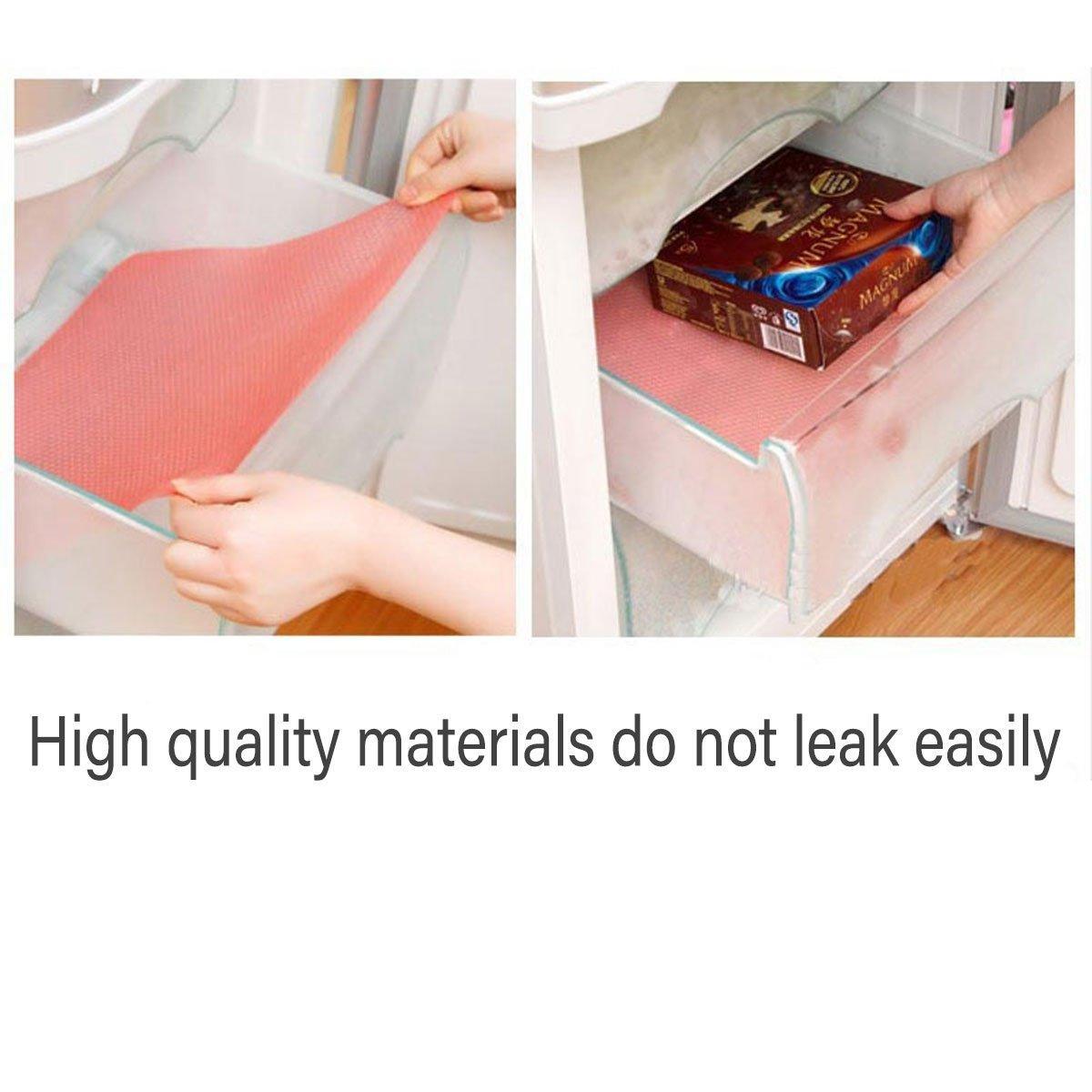 4PCS Cuttable Kitchen Anti-slip Mat Anti-fouling Refrigerator Drawer Liner Mat - White 5